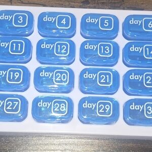 Blue Weekly Pill Organizer